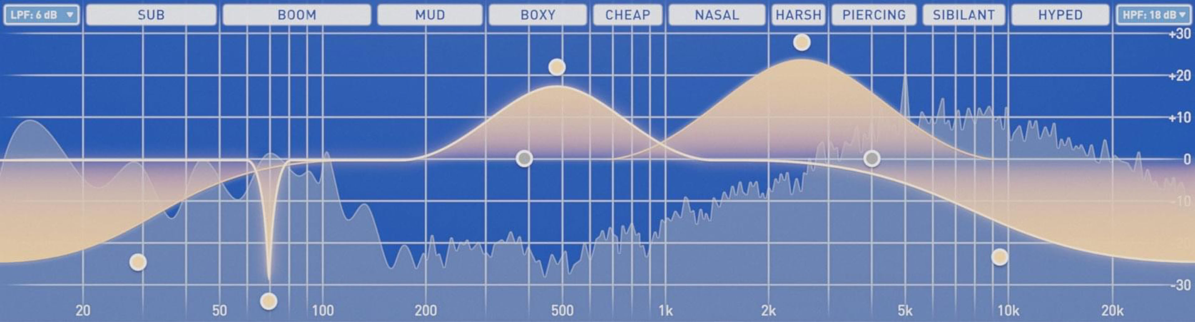 Audio Issue EQ Plugin for Logic Pro X waveform