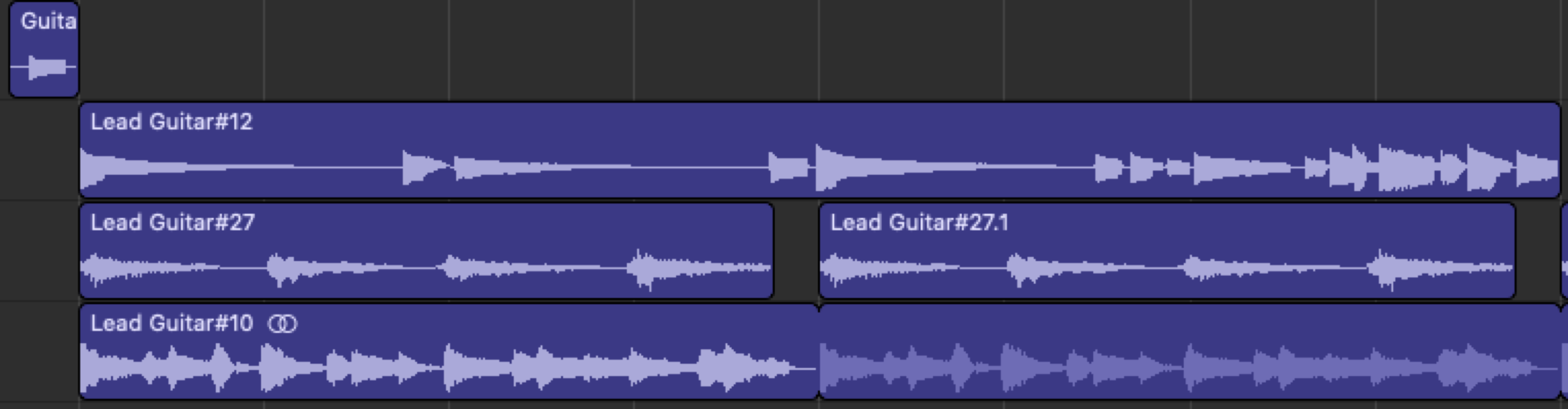 Bognor Design Studios Guitar Audio waveform selection